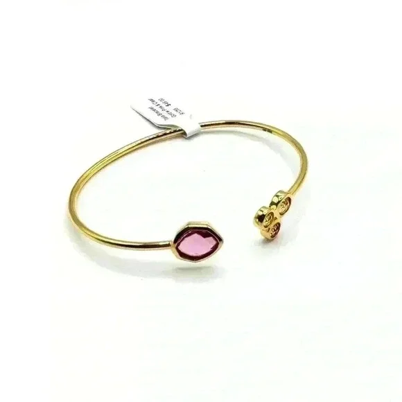 Talía Gold Bracelet and necklace with Pink and Clear Crystals - Picture 1 of 3